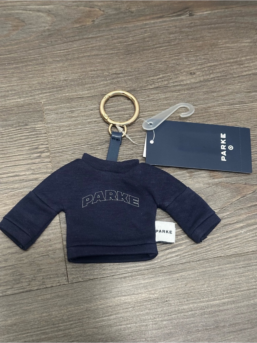 🎯💙 NWT! Mockneck Sweatshirt Keychain - PARKE x TARGET Navy Blue (In hand) - Picture 6 of 6